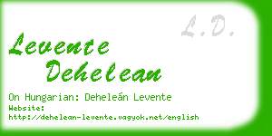 levente dehelean business card